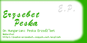 erzsebet peska business card